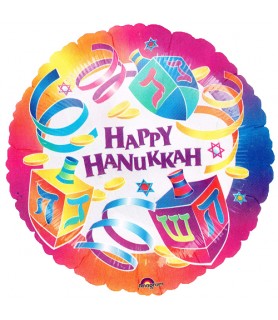 Religious 'Happy Hanukkah' Foil Mylar Balloon (1ct)