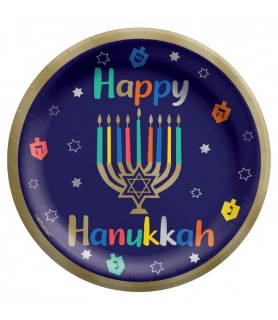 Religious 'Hanukkah Joy' Small Plates Value Party Pack (20ct)