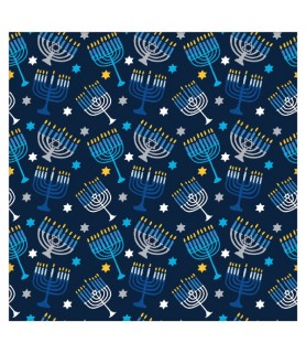 Religious Hanukkah Menorahs Gift Wrap (16ft x 30 inches)