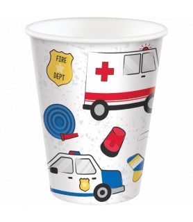Rescue Vehicles 'First Responders' 9oz Paper Cups (8ct)