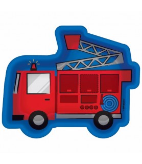 Rescue Vehicles 'First Responders' Fire Truck Shaped Small Paper Plates (8ct)