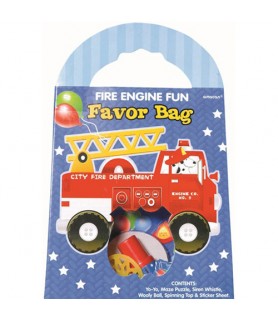 Rescue Vehicles 'Fire Engine Fun' 6pc Filled Favor Bag (1ct)