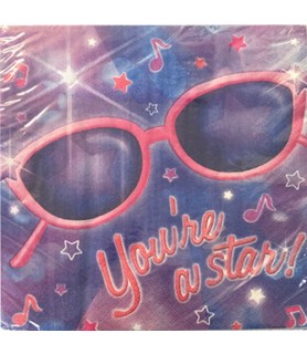Rock On Girl 'You're a Star' Lunch Napkins (16ct)