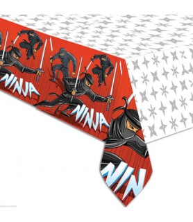 Happy Birthday 'Ninja' Plastic Table Cover (1ct)