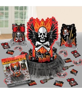 Rock On Skull and Flames Table Decorating Kit (23pc)