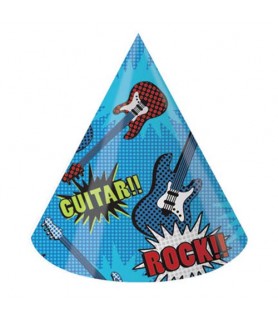Party Rock 'Boy Rock' Cone Hats (6ct)