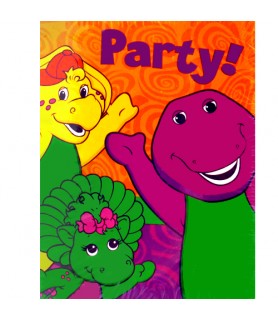 Barney and Friends Vintage 2002 Invitations and Thank You Notes w/ Envelopes (8ct ea.)