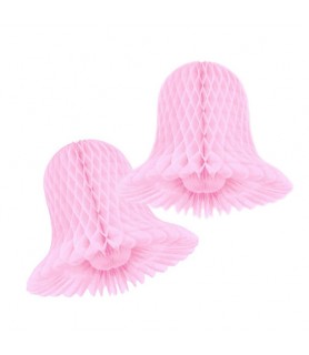 Bridal Shower Honeycomb Large Pink Bells (2ct)