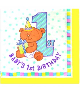 First Birthday Fun Teddy Bear Lunch Napkins (20ct)