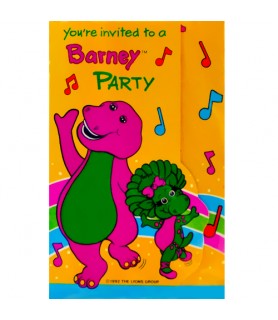 Barney Vintage Invitations w/ Envelopes (8ct)