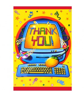 Computer Birthday Thank You Cards w/ Envelopes (8ct) 