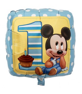 Mickey Mouse 1st Birthday Foil Mylar Balloon (1ct)