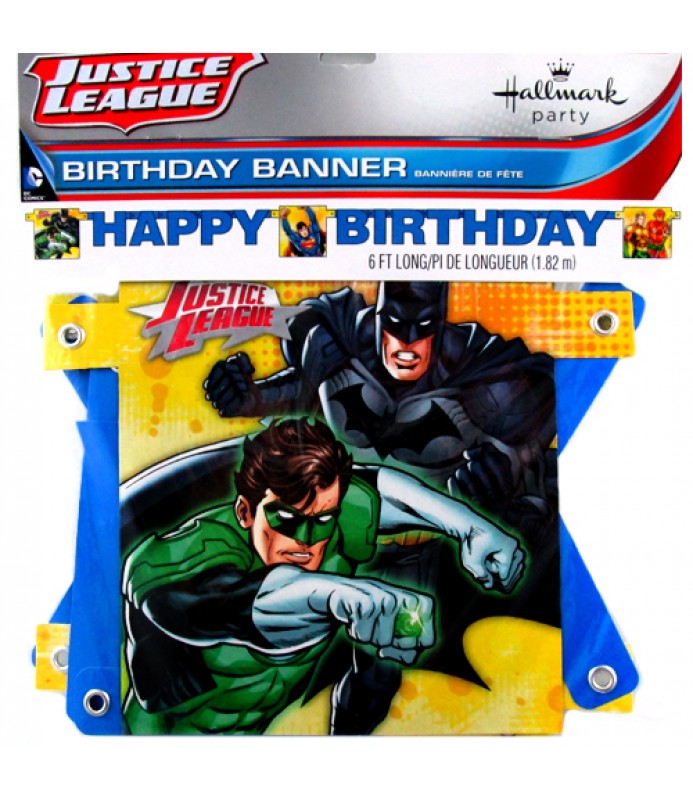 Justice League Rescue Happy Birthday Banner (1ct)