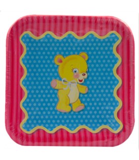 Baby Shower 'Buddies and Blocks' Small Paper Plates (8ct)