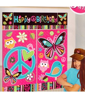 Hippie Chick Wall Poster Decorating Kit (5pc)