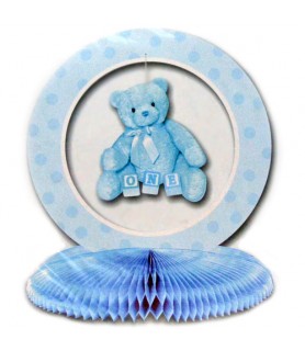 My First Teddy Blue Honeycomb Centerpiece (1ct)