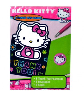 Hello Kitty 'Neon Tween' Thank You Note Set w/ Envelopes (8ct)