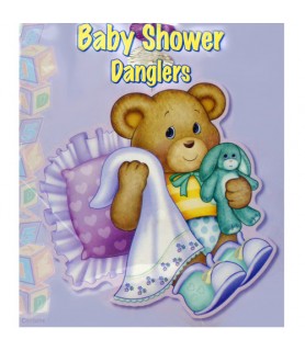 Teddy Bear Baby Shower Danglers (2ct)