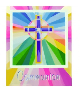 Communion 'Pink Stained Glass' Invitations w/ Envelopes (25ct)