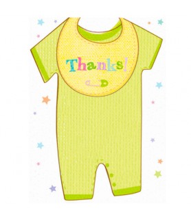 Baby Shower 'Cuddly Clothesline' Thank You Notes w/ Envelopes (8ct)