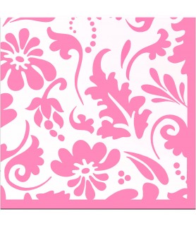 Pink Paisley Flowers Lunch Napkins (20ct)