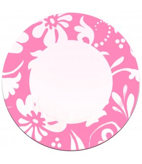 Pink Paisley Flowers Large Paper Plates (10ct)