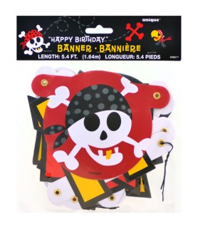 Pirate Party Happy Birthday Banner (1ct)