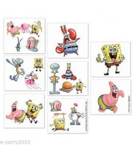 SpongeBob SquarePants Temporary Tattoos (1 sheet)