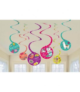 Selfie Celebration Hanging Swirl Decorations (8pc)