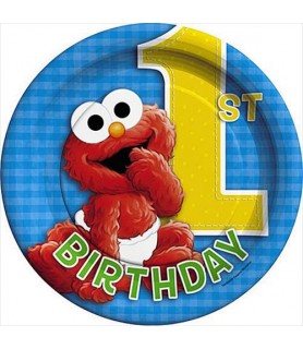 Sesame Street 1st Birthday Small Paper Plates (8ct)