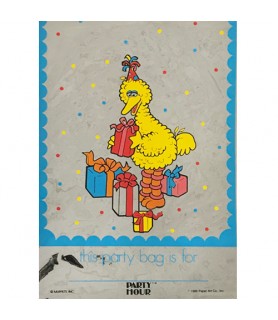 Sesame Street Vintage 1988 'Big Bird Birthday' Silver Foil Favor Bags (6ct)