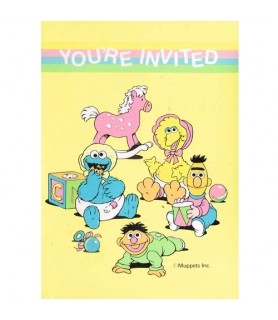 Sesame Street Vintage Pastel Invitations w/ Envelopes (8ct)