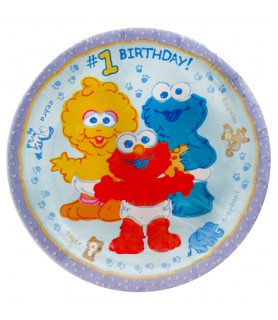 Sesame Street Beginnings 1st Birthday Large Paper Plates (8ct)