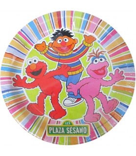 Sesame Street 'Plaza Sesamo' Small Paper Plates (8ct)