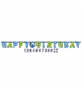 Shark Birthday Party Jumbo Add An Age Letter Banner (1ct)