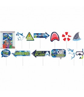 Shark Birthday Party Scene Setter with Photo Props (1ct)