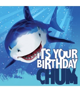 Shark Splash 'It's Your Birthday Chum' Lunch Napkins (16ct)