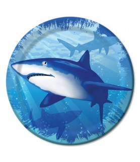 Shark Splash Small Paper Plates (8ct)