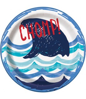 Shark Party Small Paper Plates (8ct)