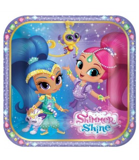 Shimmer and Shine Small Square Paper Plates (8ct)
