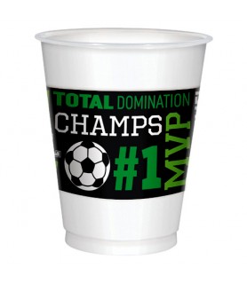 Soccer 'Goal Getter' 16oz Plastic Cups (8ct)