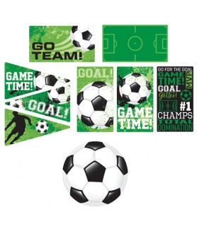Soccer 'Goal Getter' Cutout Decorations (12pc)