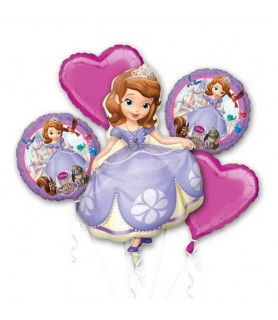 Sofia the First Foil Mylar Balloon Bouquet (5pc)