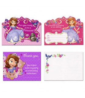 Sofia the First Invitations and Thank You Notes w/ Envelopes (8ct ea.)