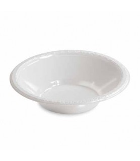White Plastic Bowls (20ct) toc