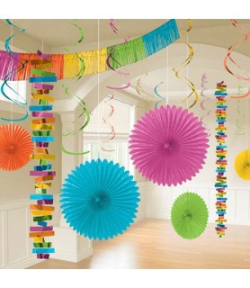 Bright Multi-Colored Deluxe Room Decorating Kit (18pc)