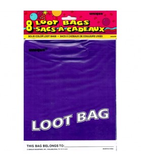 Purple 'Loot Bag' Favor Bags (8ct)