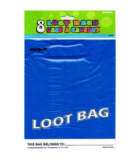 Blue 'Loot Bag' Favor Bags (8ct)