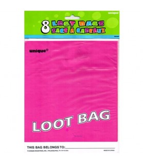 Pink 'Loot Bag' Favor Bags (8ct)