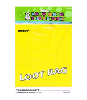 Yellow 'Loot Bag' Favor Bags (8ct)